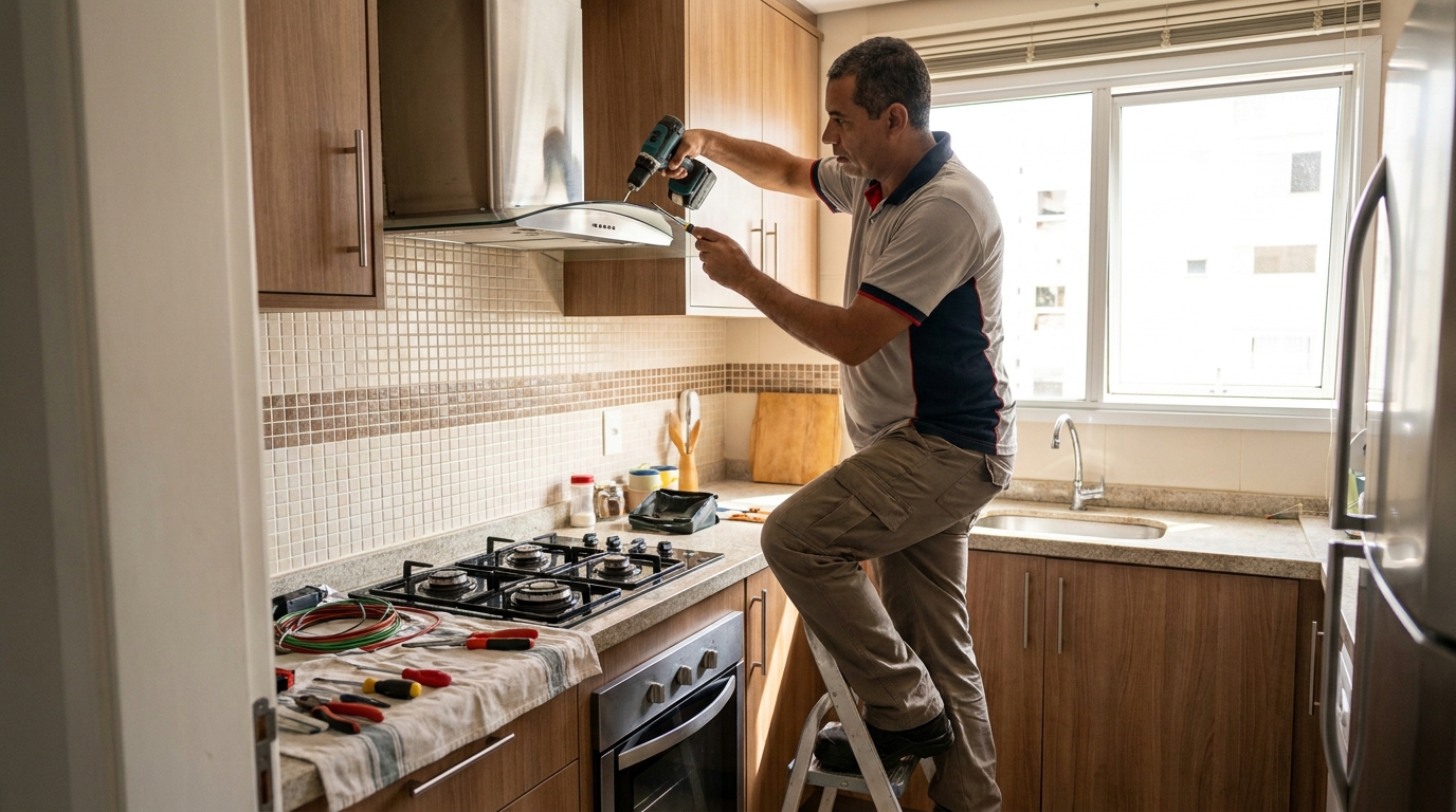 Instalacao de coifa e exaustor profissional em Gravataí‑RS
